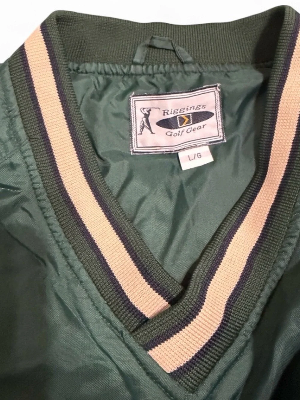 Vintage 1990s Riggins Golf Gear Nylon Wind Pullover Jacket-Large- Golfcore Retro